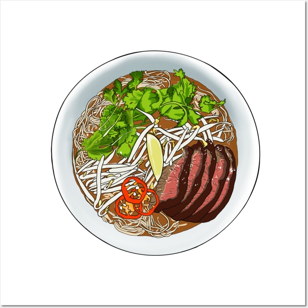 Vietnamese Beef Pho Noodles Wall Art by smithandco